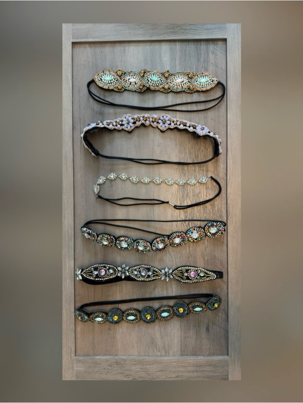 Embellished Beaded Headbands - Assorted Pastel & Metallic Tones